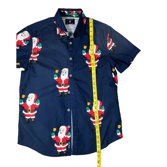 Denim & Flowers Ricky Singh Men's Santa Button-Down Christmas Shirt  Size M - Picture 5 of 9